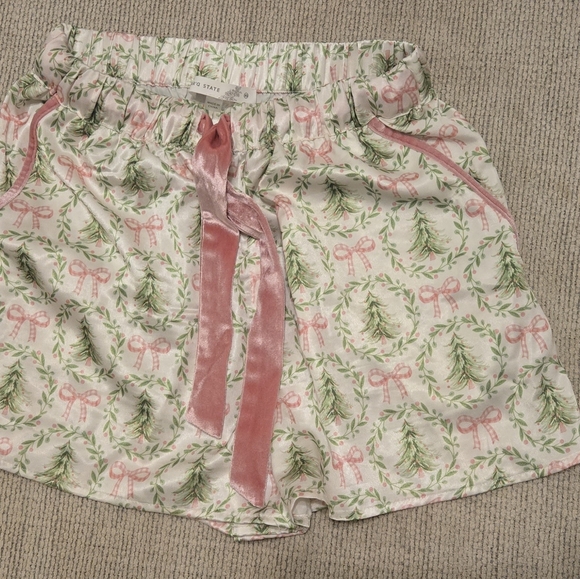 Altar'd State Other - Pink and Green Holiday Print Shorts